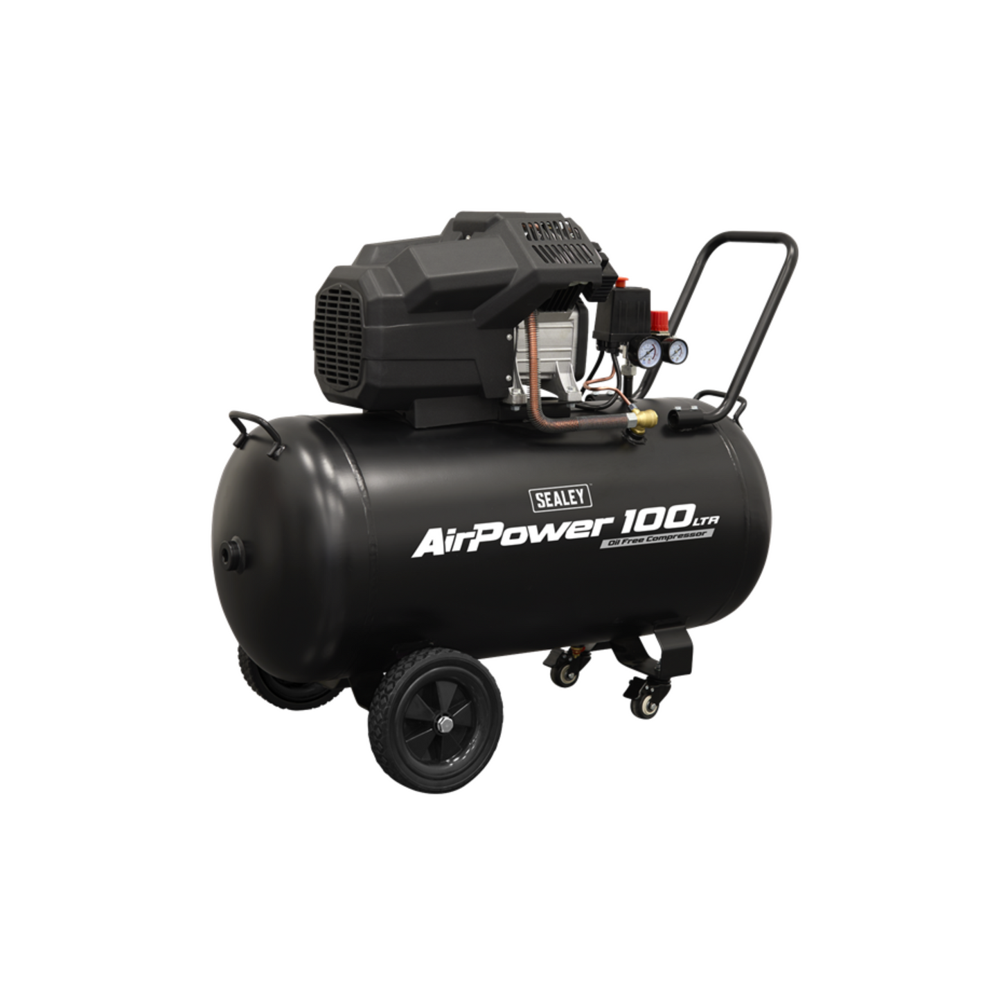 Sealey SAC10002 100L V-Twin Oil Free Direct Drive Air Compressor 3hp