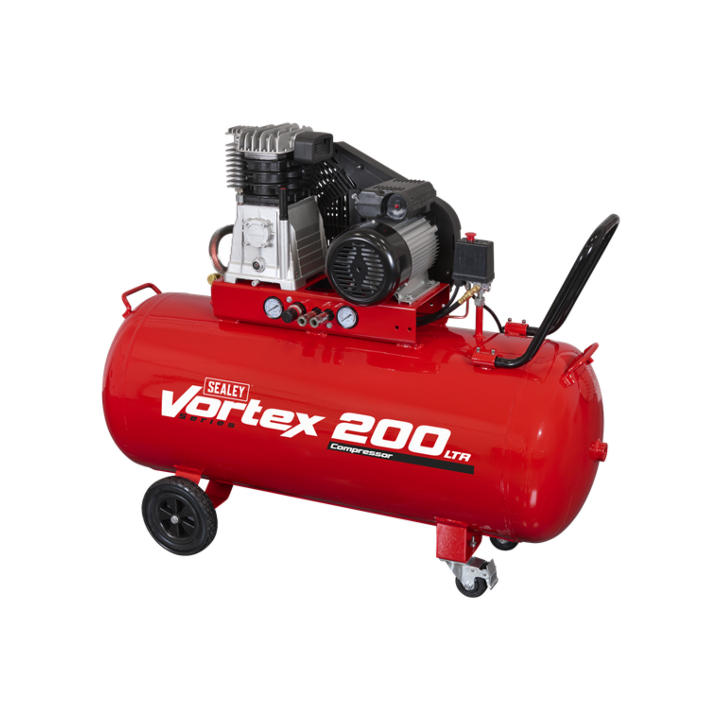 Sealey SAC1203B 200L Belt Drive Air Compressor with Cast Cylinders & Wheels 3.5hp