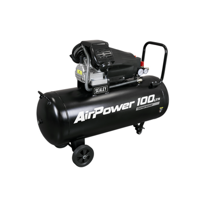 Sealey SAC10030VA 100L V-Twin Direct Drive Air Compressor 3hp