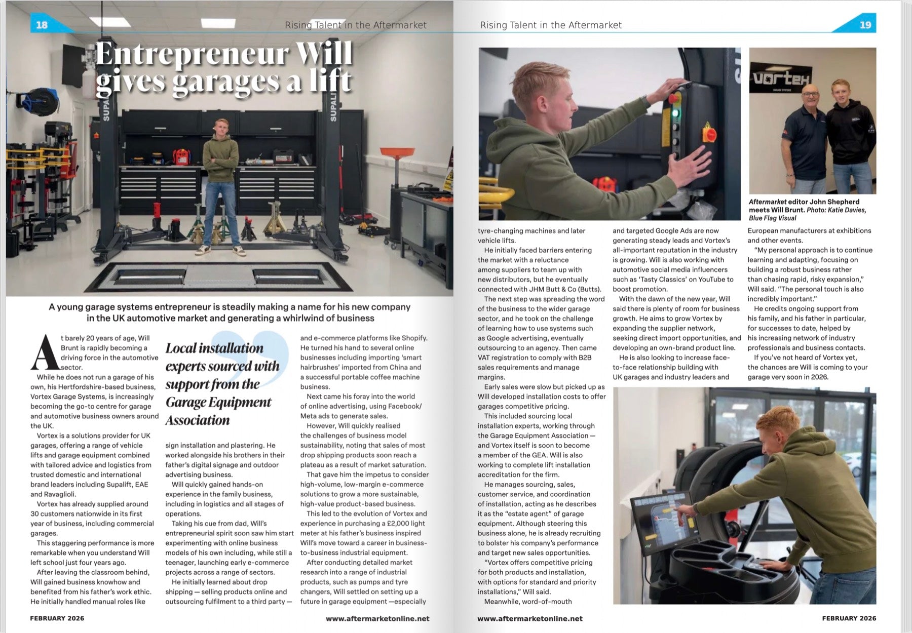 Aftermarket Magazine February 2026 feature: Entrepreneur Will gives garages a lift